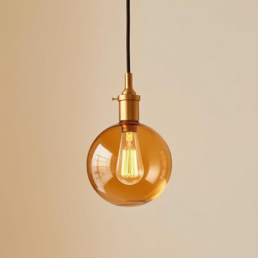 Hand-Blown Glass Pendant