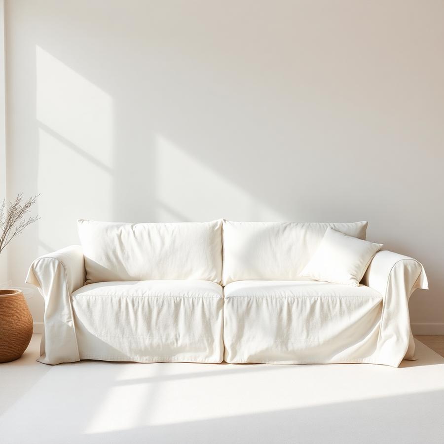 Linen Slipcovered Sofa